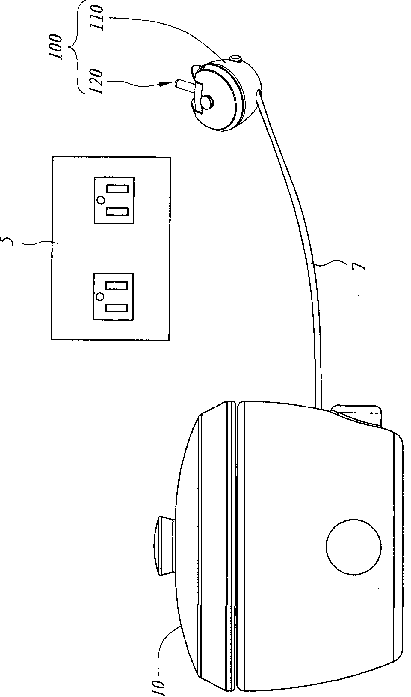 Molded plug and electric appliances applying the same