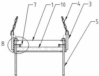 Special electrolytic lead anode strip hoisting and assembling device
