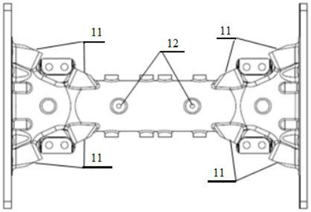 Integrally-formed lightweight cast cross beam assembly