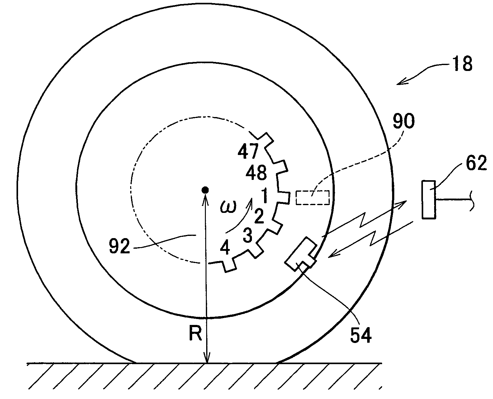 Communication system and method for communicating between a tire/wheel assembly and a vehicle body