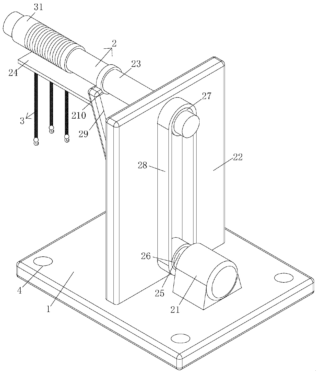 Twisted rope lifting device with anti-breaking function based on hub machining