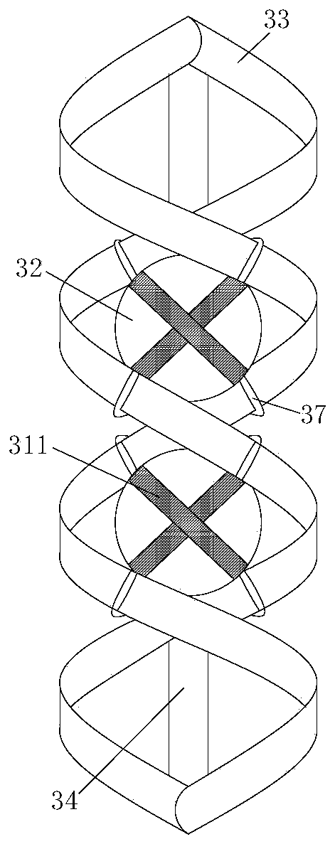 Twisted rope lifting device with anti-breaking function based on hub machining