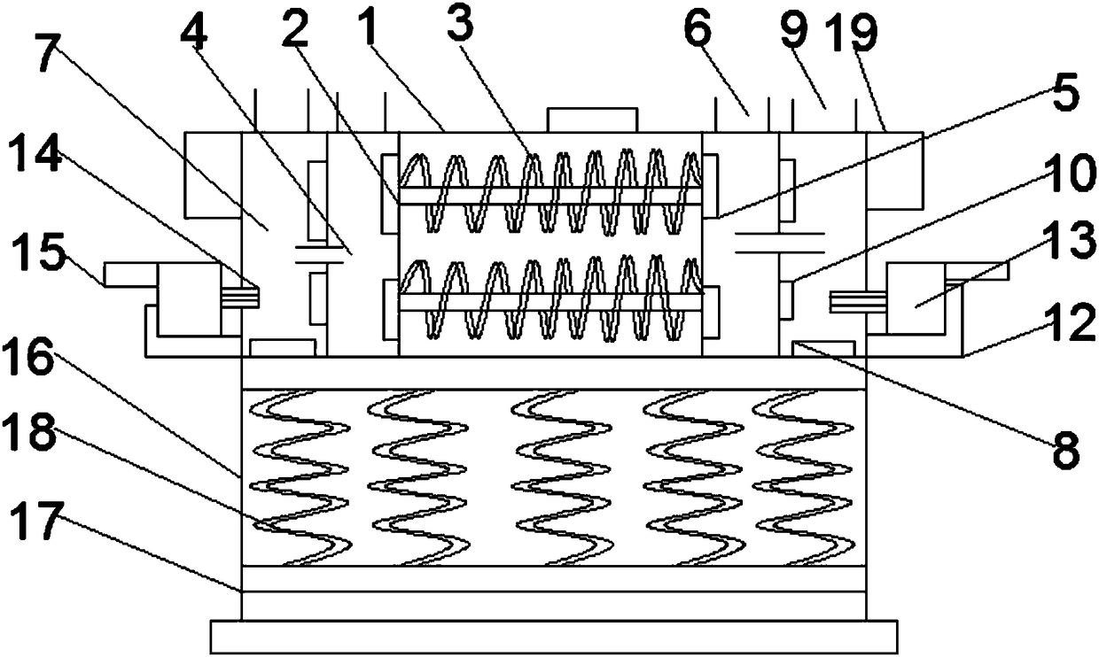 Stirring device for radiating