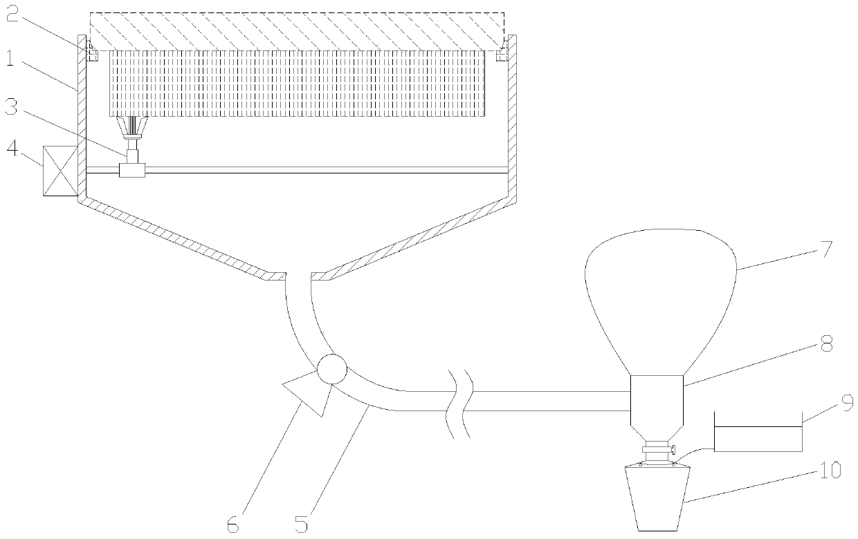 A blackboard eraser automatic cleaning device