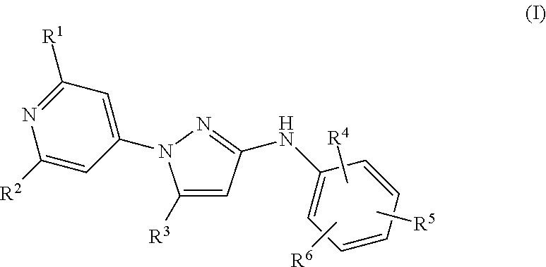 Substituted N-Phenyl-1-(4-Pyridinyl)-1H-Pyrazol-3-Amines