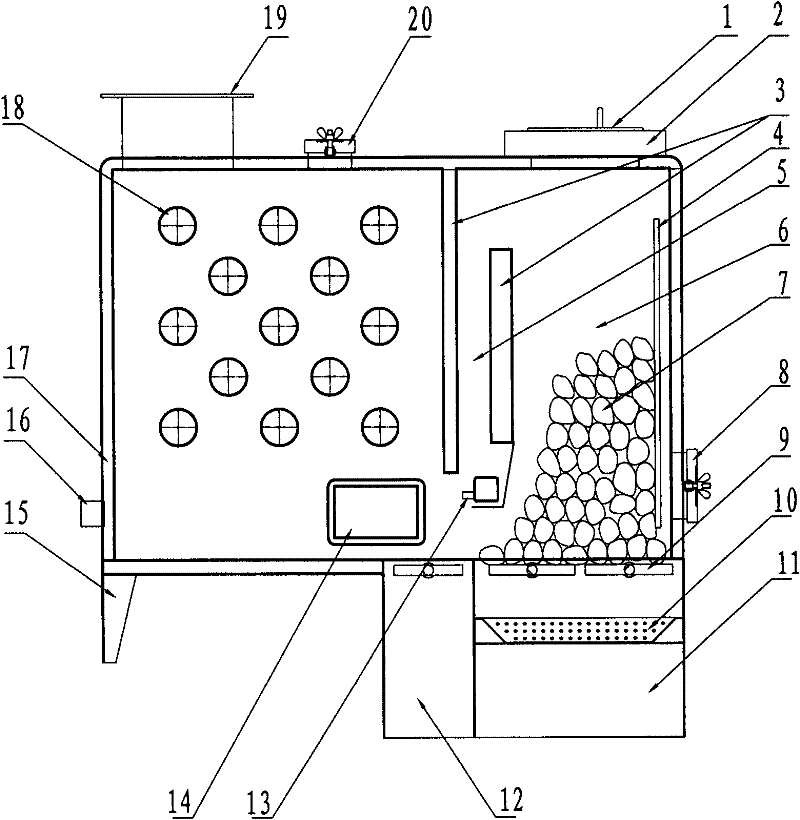 Underlying transverse biomass burning gasification boiler