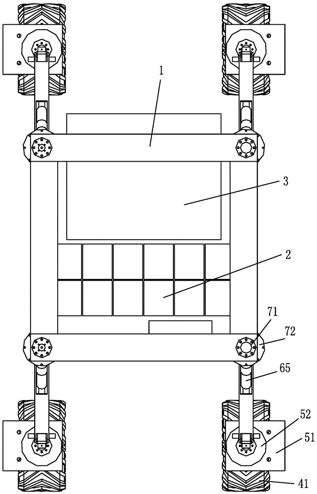 An electric lifting chassis for a field operation robot