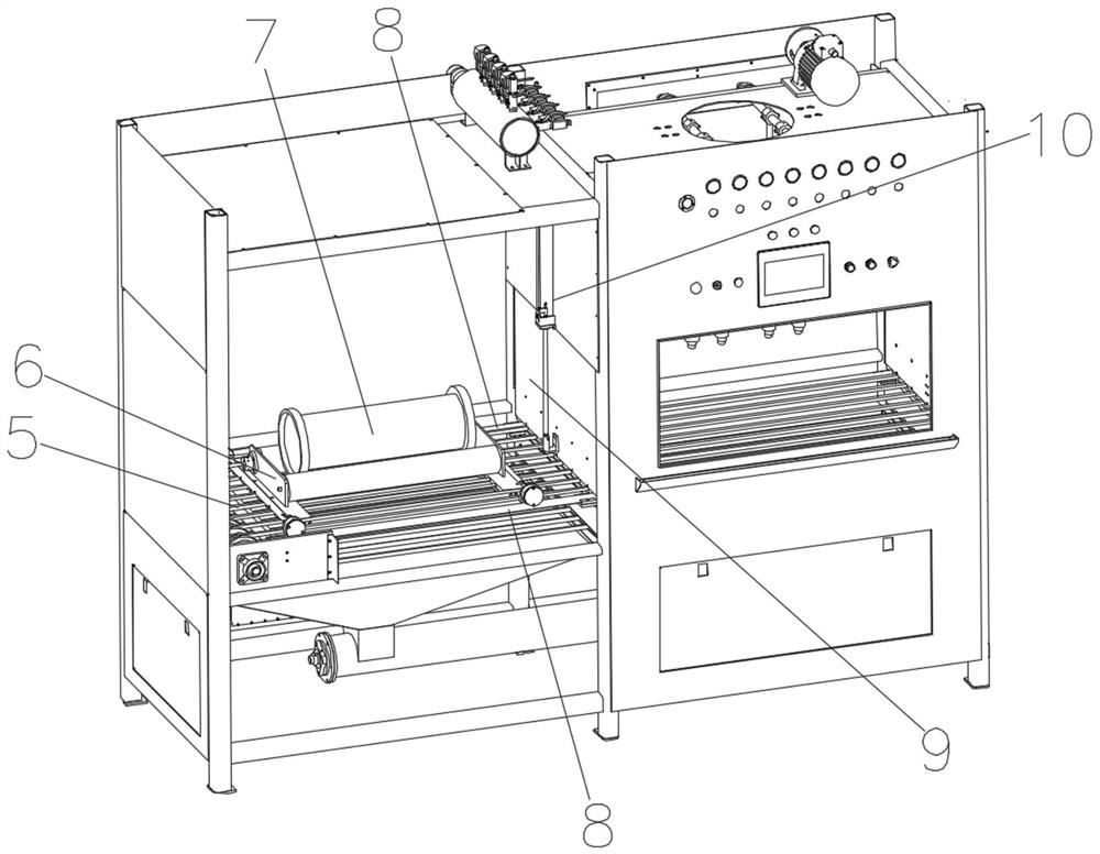 Three-station fully-closed cylindrical sand blasting machine