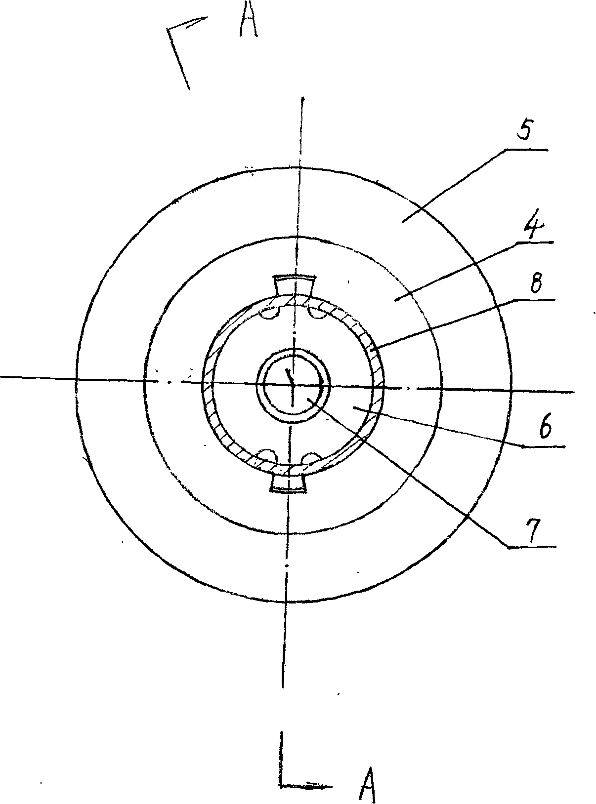 Device for eliminating burr of metal round tube end panel and exterior edge