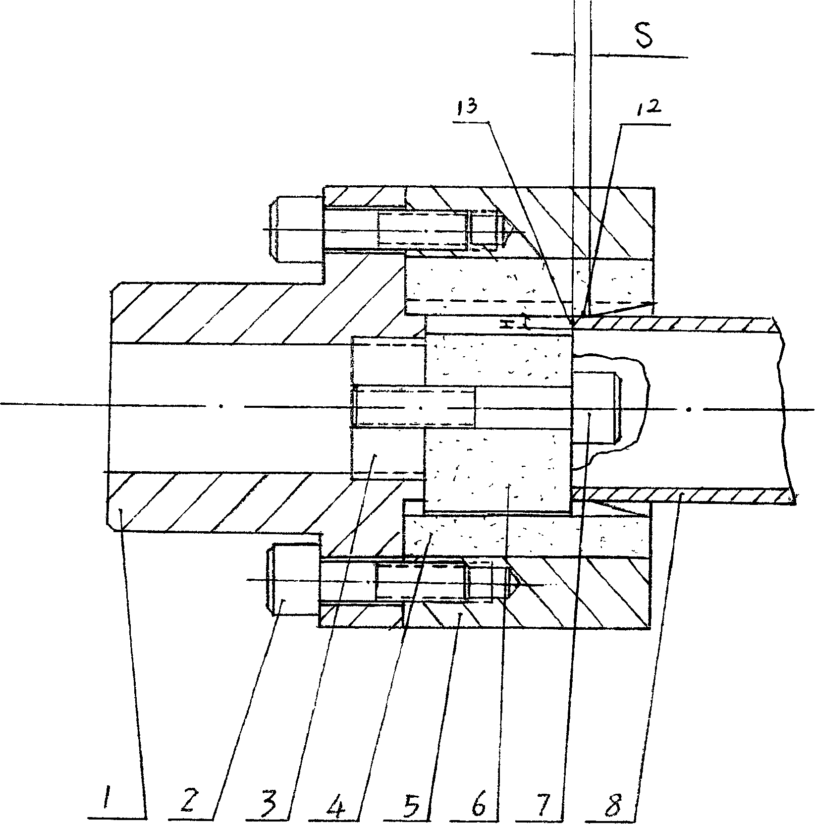 Device for eliminating burr of metal round tube end panel and exterior edge