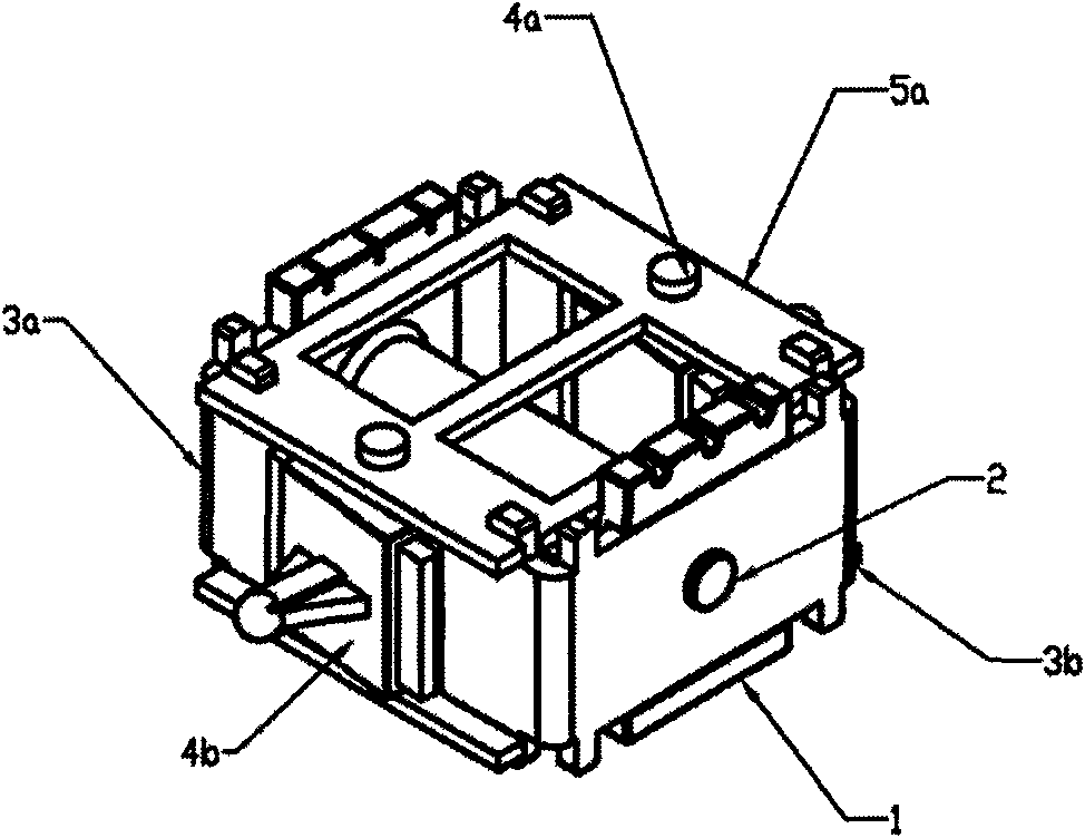 Magnetic-retaining coil magnetic circuit system with double H-type armature components