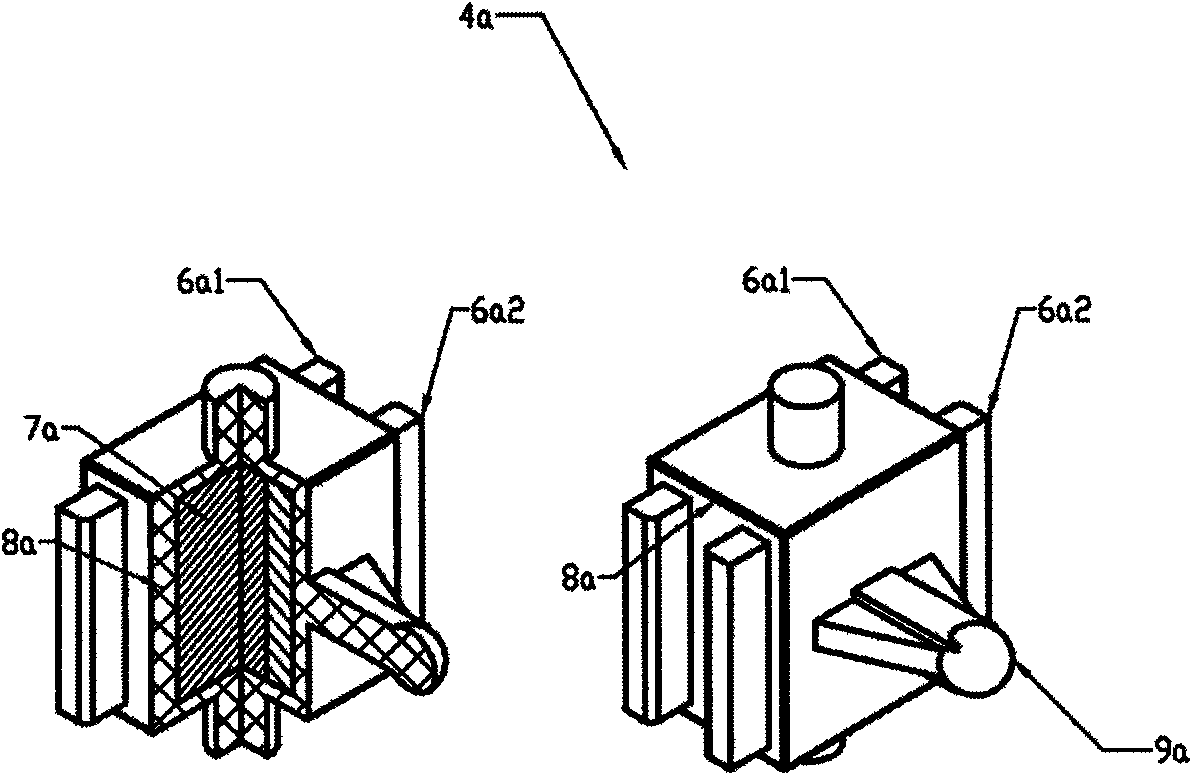 Magnetic-retaining coil magnetic circuit system with double H-type armature components