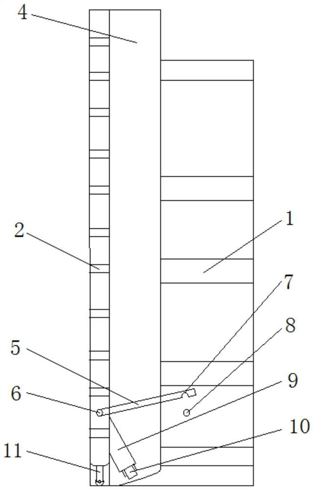 A shelf with movable ladders