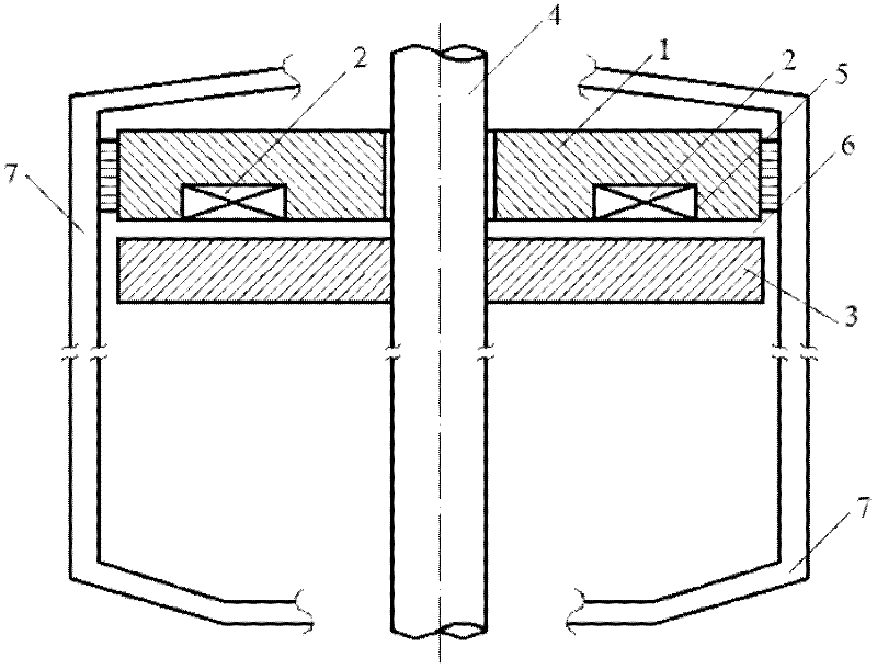 Electromagnetic load reduction bearing for hydraulic generator