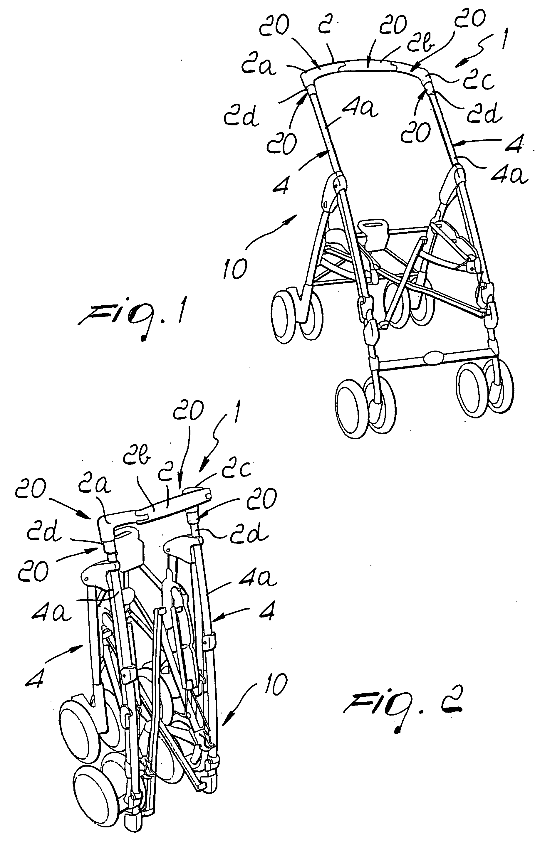 Grip device, particularly for pushchairs, prams and the like