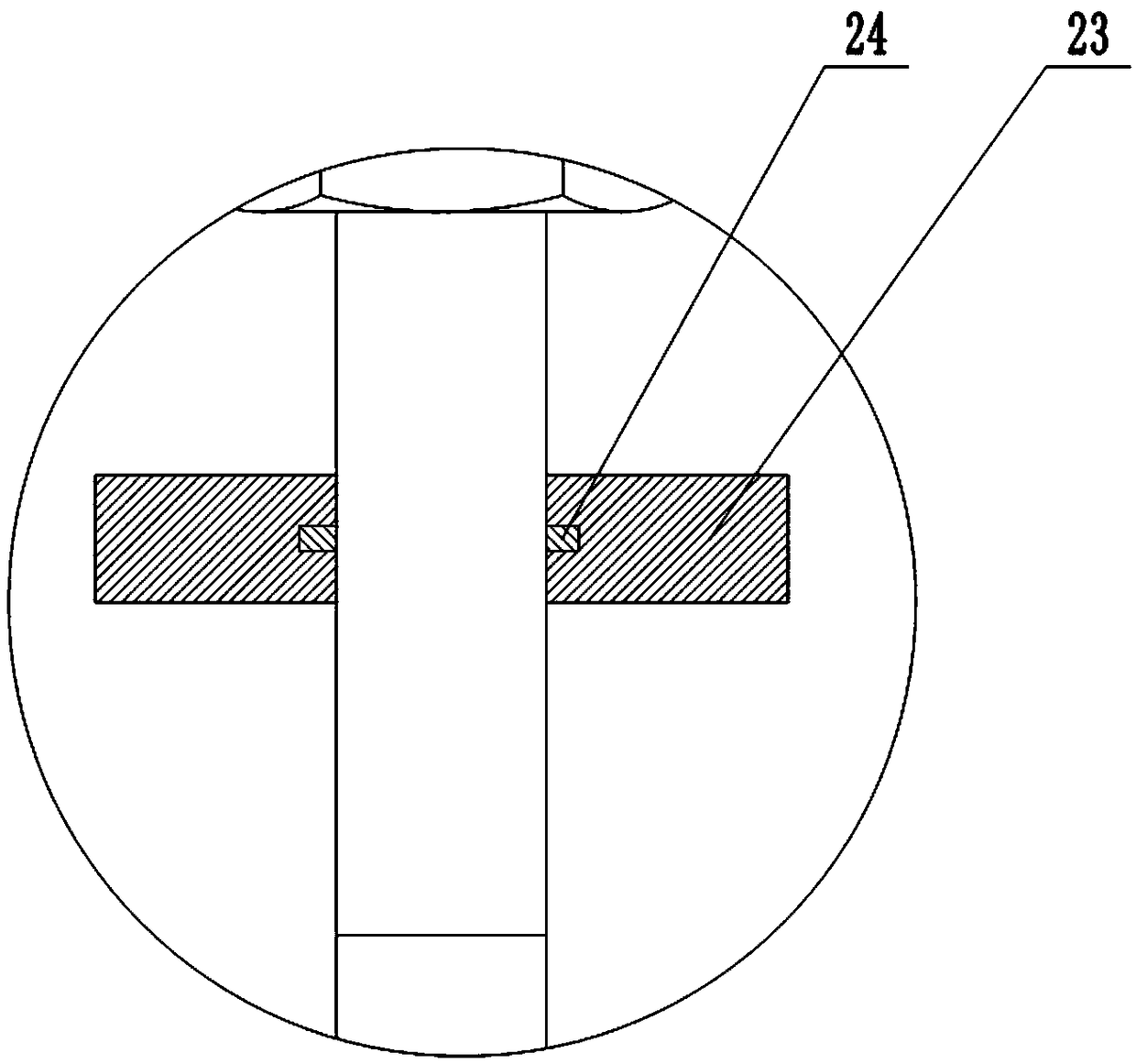 Machining device of reverse gear shaft of mini-tiller