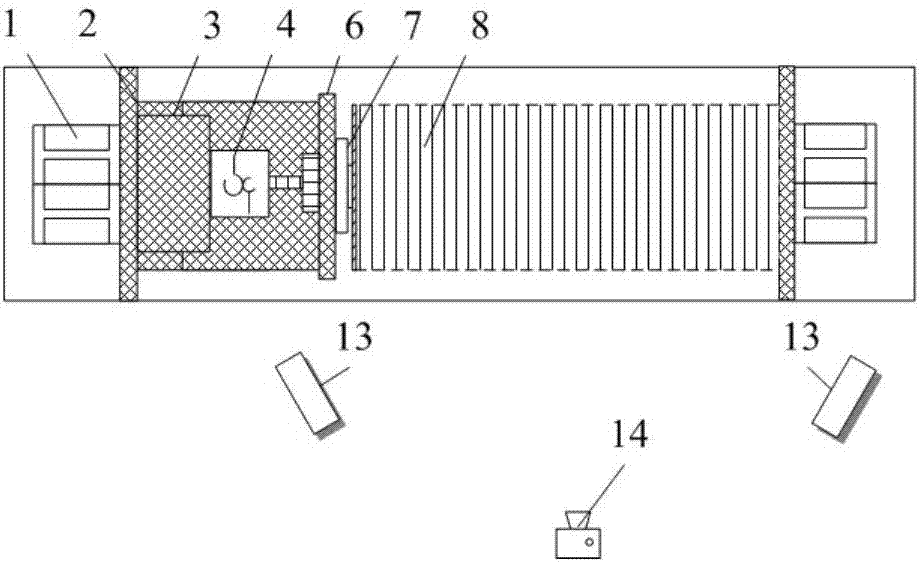 Two-dimensional retaining structure soil pressure and displacement visualization testing system