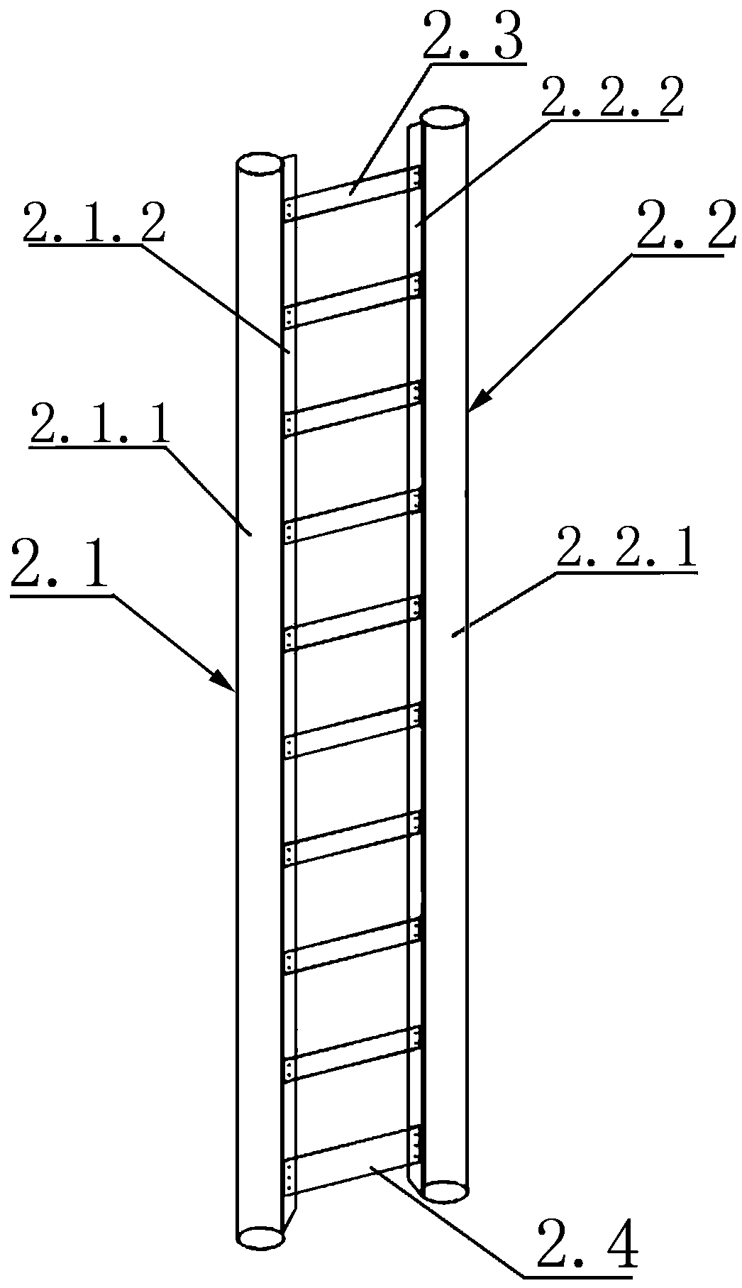 Frame type double-row-pile cement-soil wall foundation pit enclosure structure and construction method thereof