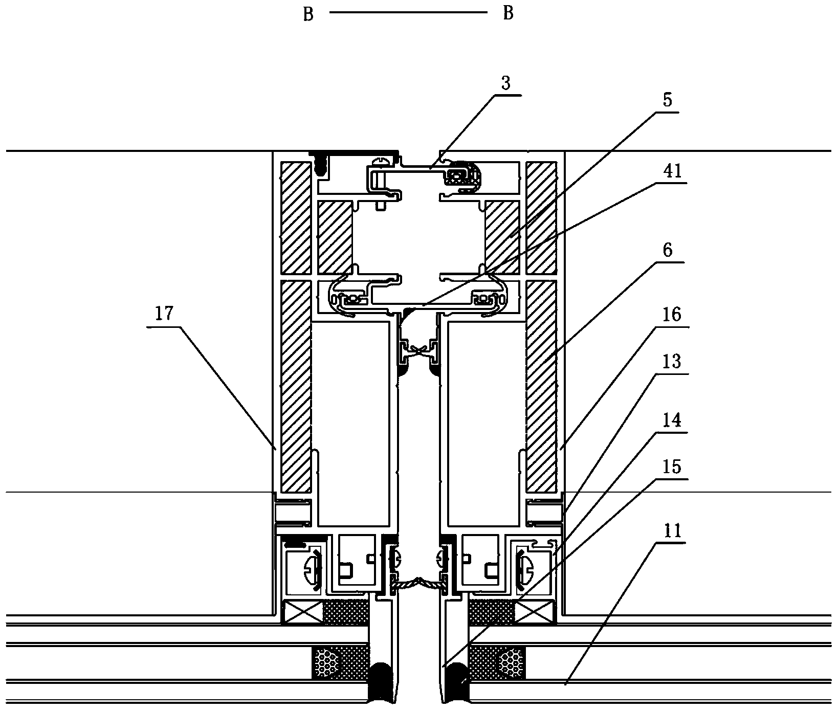 Ventilation transverse locking type unit curtain wall system