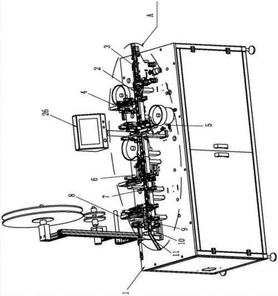 Automatic hook feeding assembling device