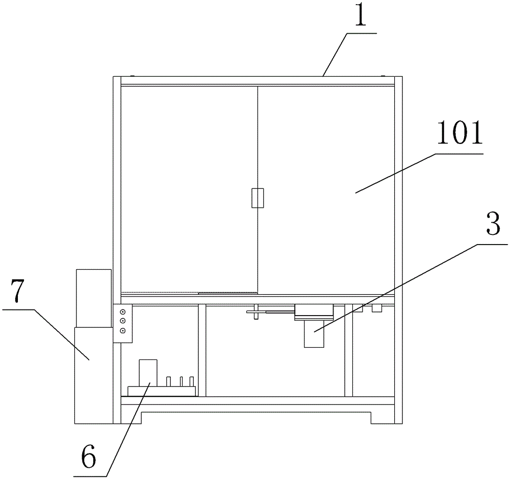 Plastic box cleaning and dust removal device