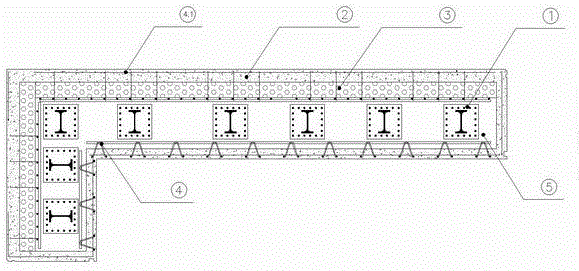 Prefabricated composite shell mould built-in prestressed steel reinforced concrete wall