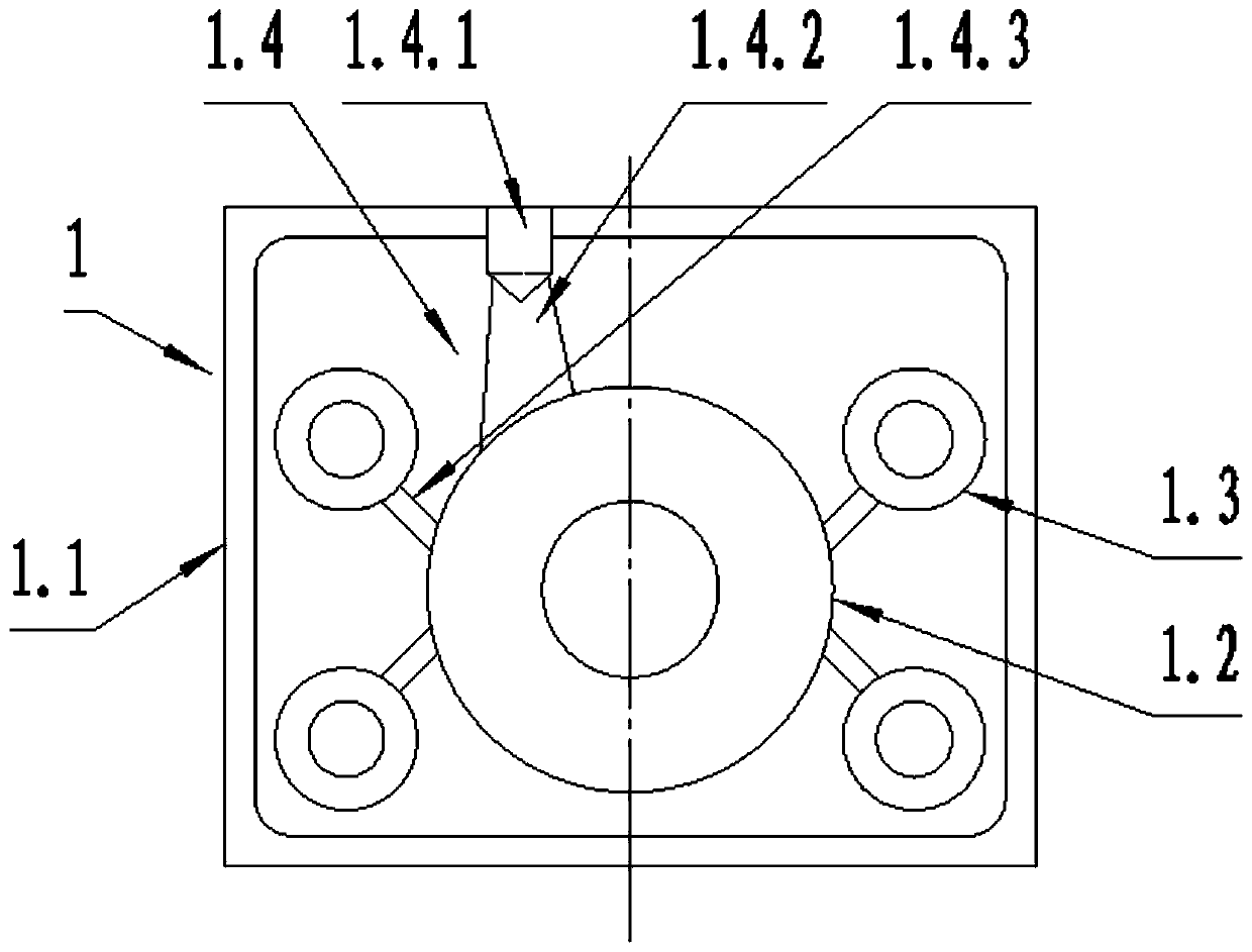 Five-piece material-saving and energy-saving motor end cover casting template