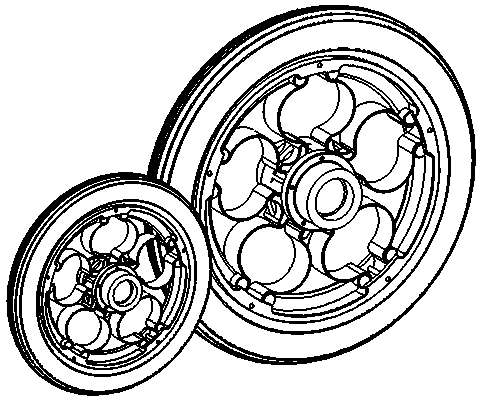 Multi-spoke damping wheel