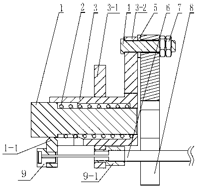 Protection device for translational operation table