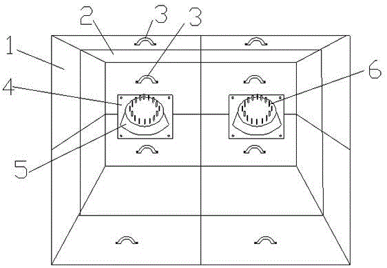 Iron block type power tower foundation