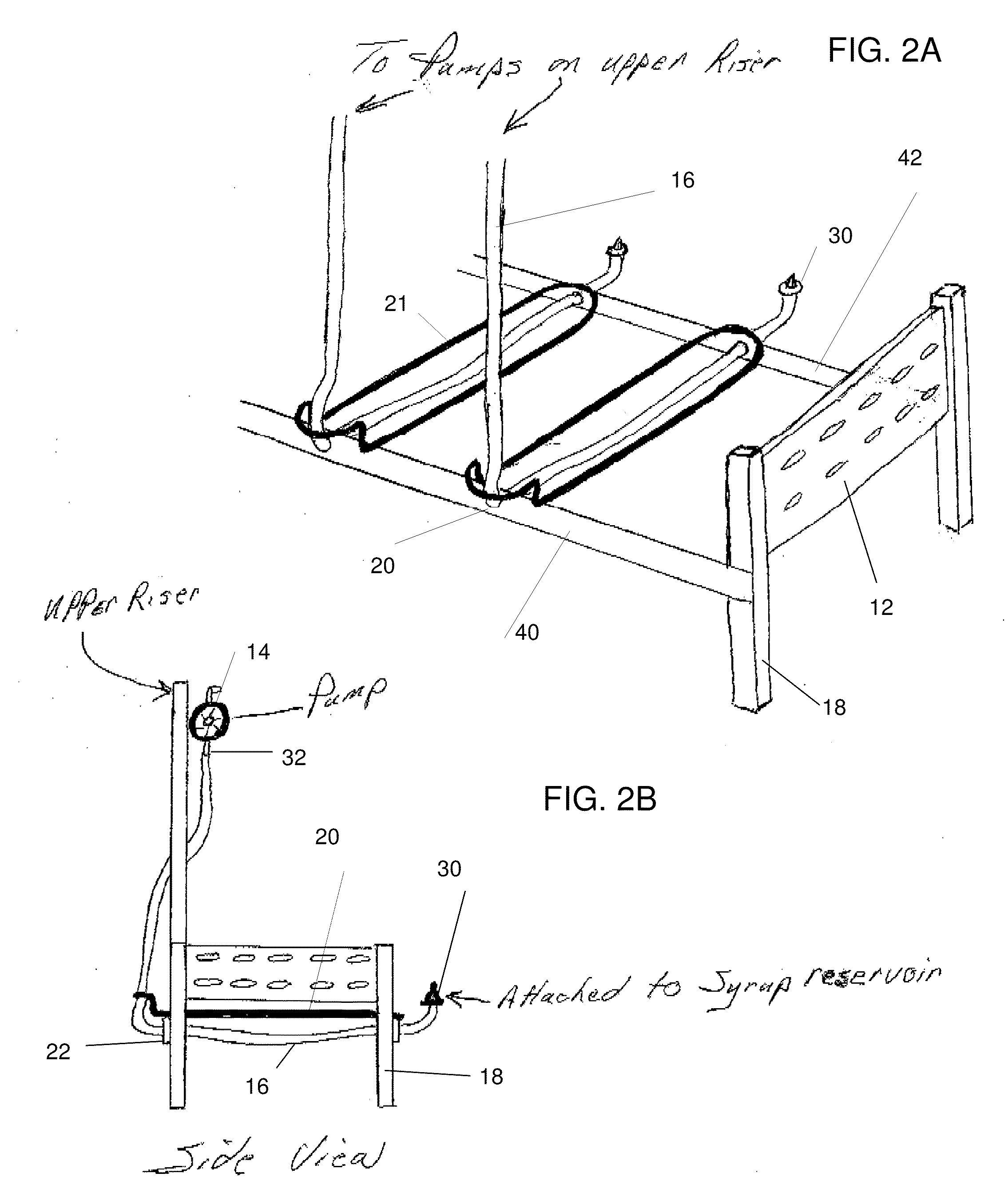 Comestible fluid rack with conduit routing system