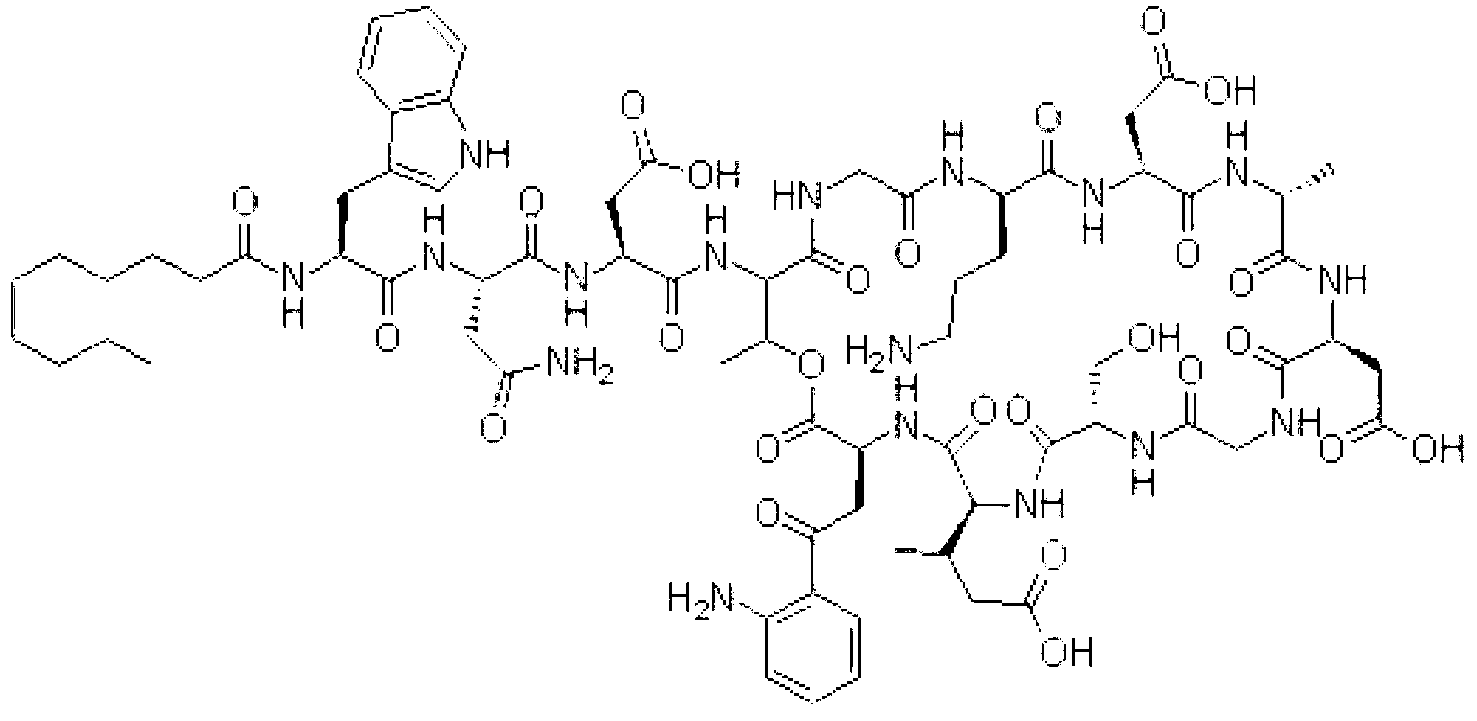 Daptomycin separation and purification method