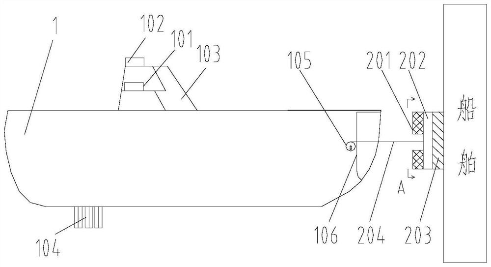 Intelligent ship berthing and departing device