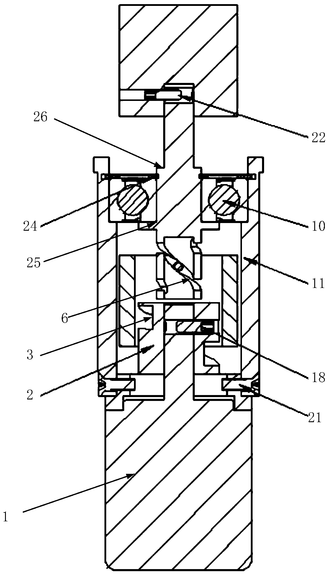 Transmission device for reciprocating rotation of ultrasonic three-dimensional probe transducer and application method thereof