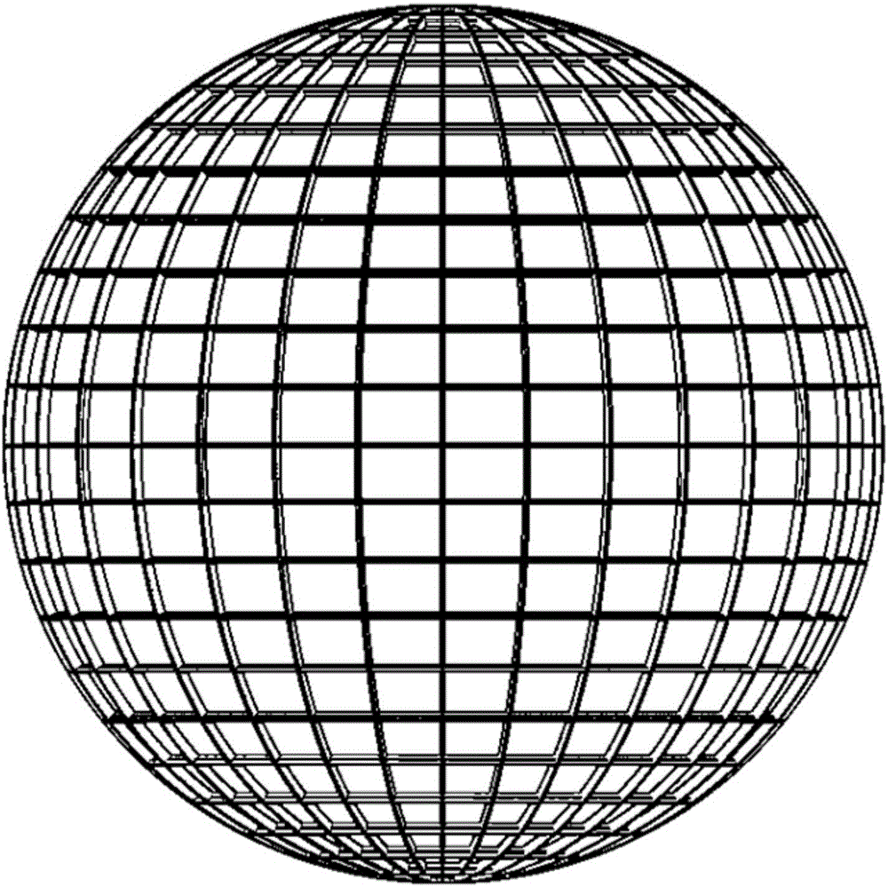 Subdivided sheet combined spherical latticed housing