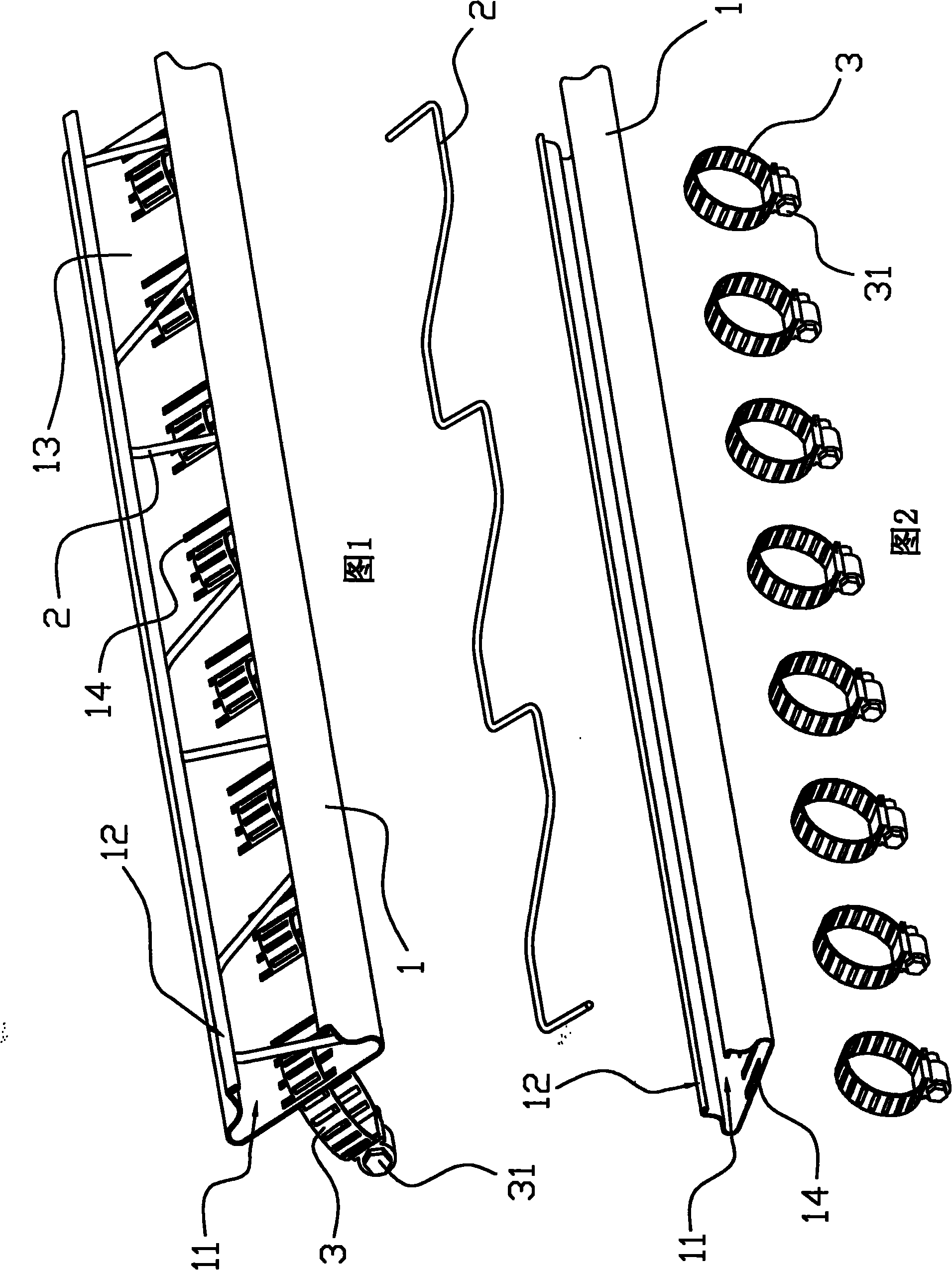 Clamping device for clamping films