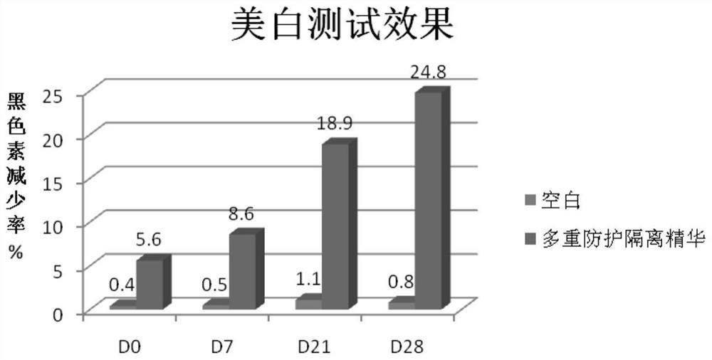 Skin care product for whitening and removing scars and preparation method thereof