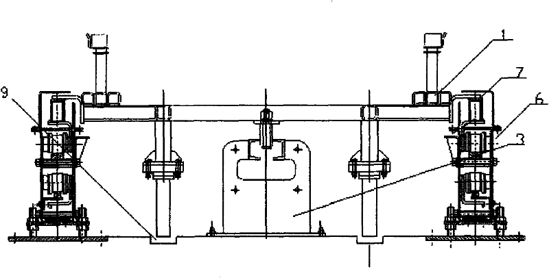 Method for switching technological bogie from ground conveyer to duplex-chain conveyer