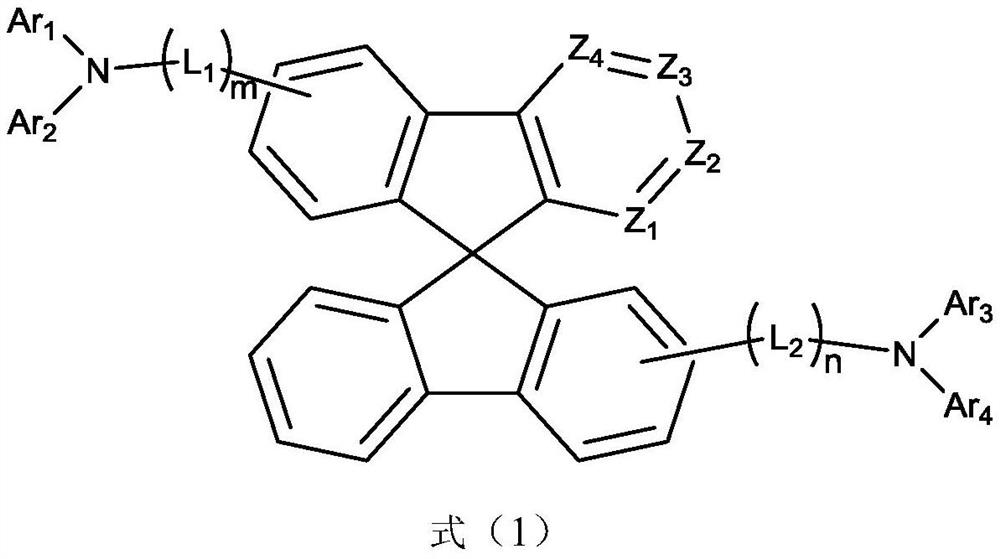 Organic compound with symmetrical iso-substituted aza-spirobifluorene structure and application thereof