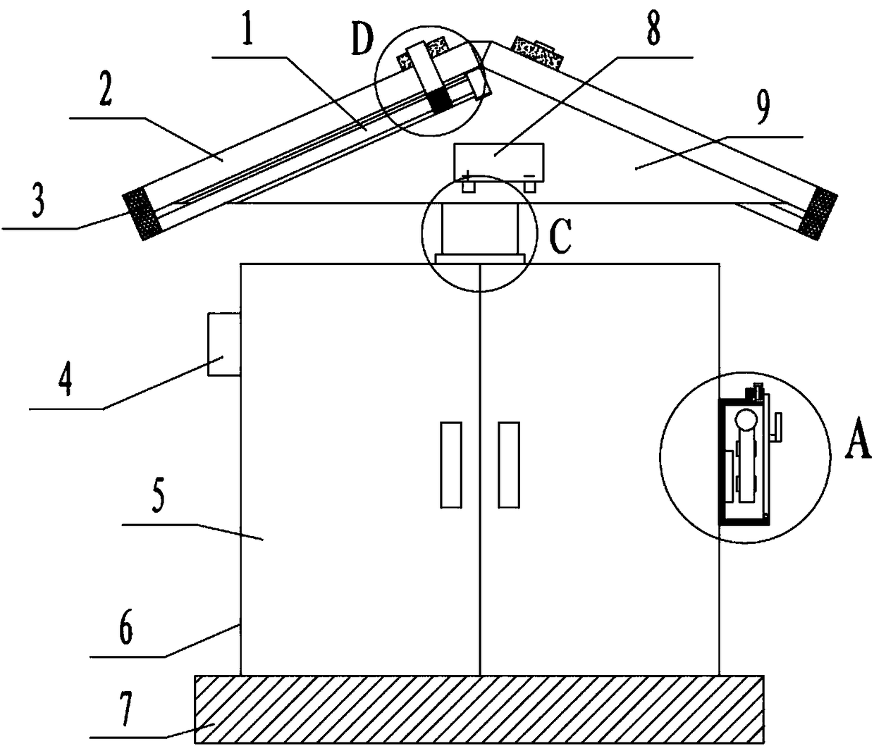 Clamping device for alarm box of control cabinet