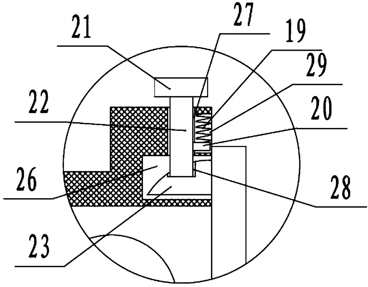 Clamping device for alarm box of control cabinet