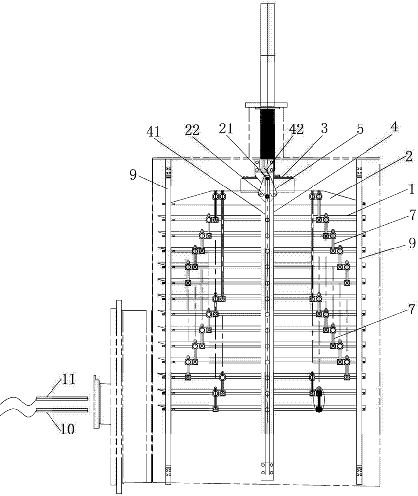 A freeze-drying machine with a plate layer that can be lifted and tilted