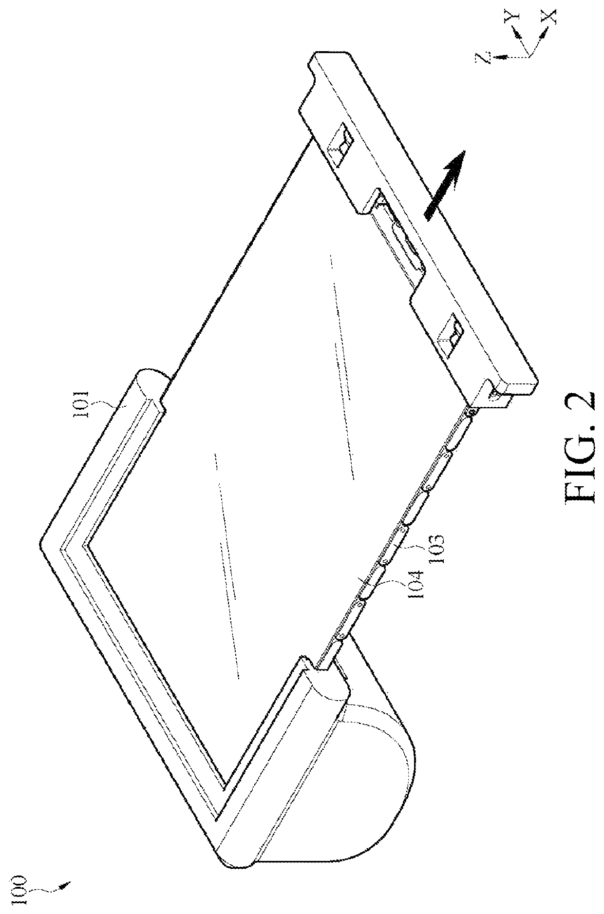 Rollable structure and electronic device using same
