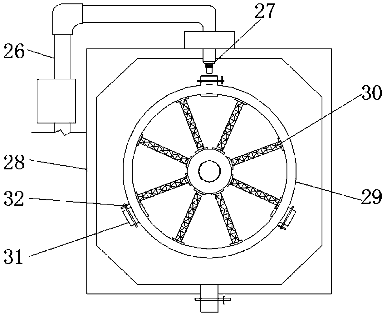 Chemical sewage filtering device with self-cleaning function