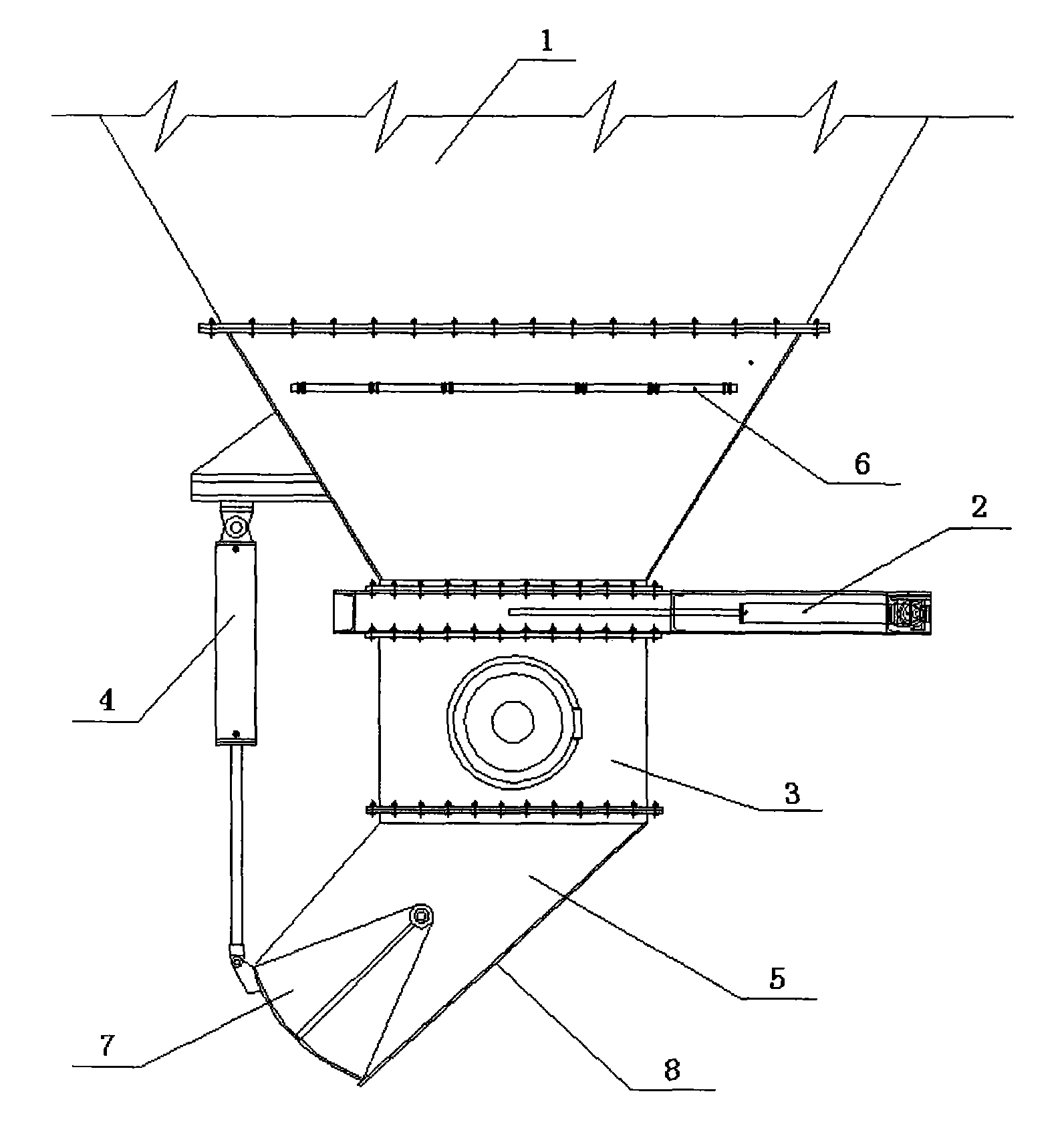 Electrical hydraulic combined discharging device