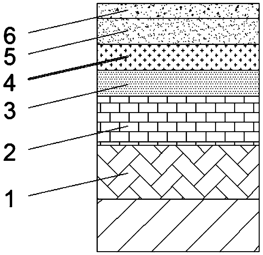 Flexible roadbed asphalt concrete structure and construction method thereof