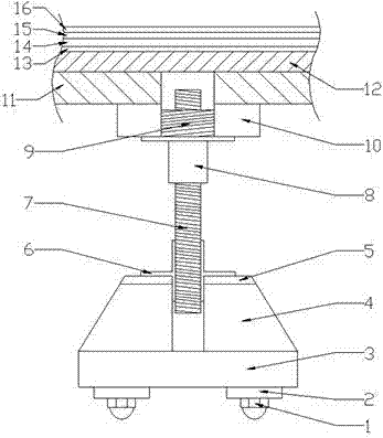 Double shock-absorption soundproof supporting component used for heat-preservation floor