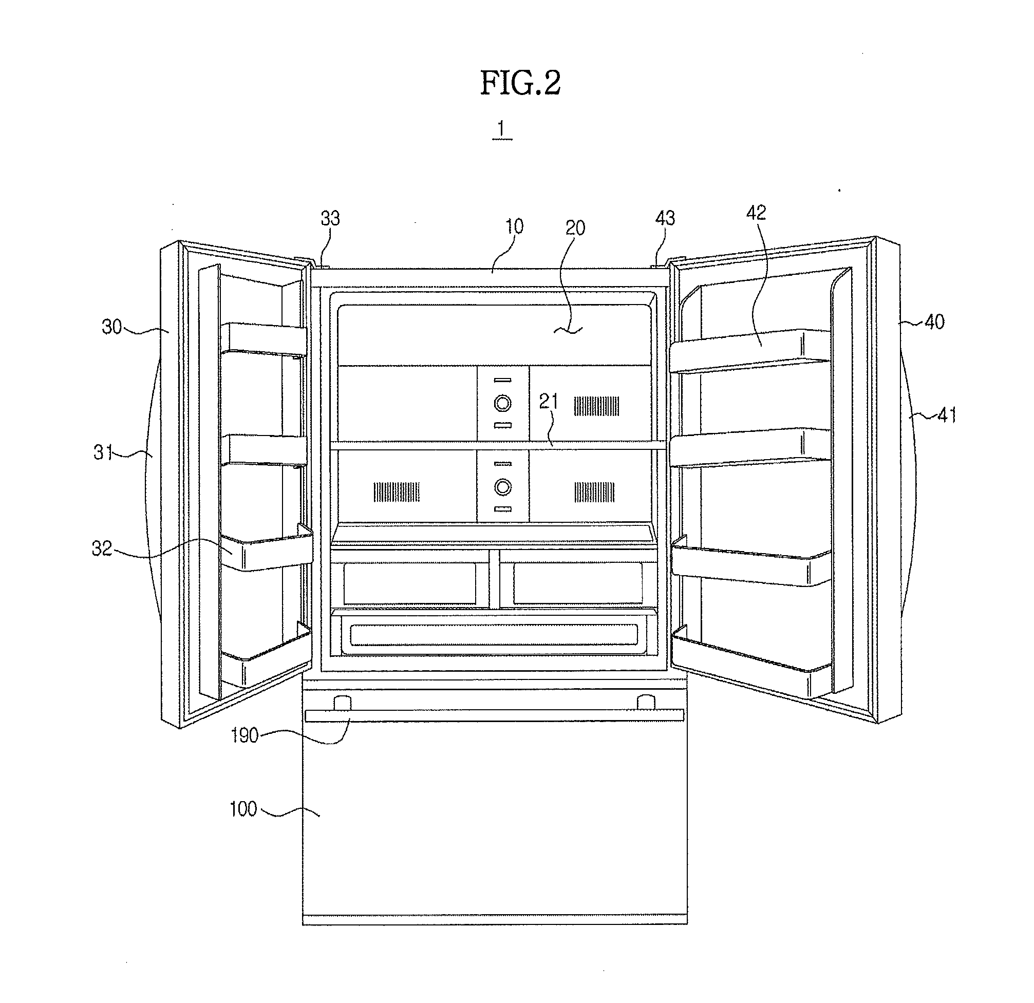 Refrigerator and method of manufacturing door thereof