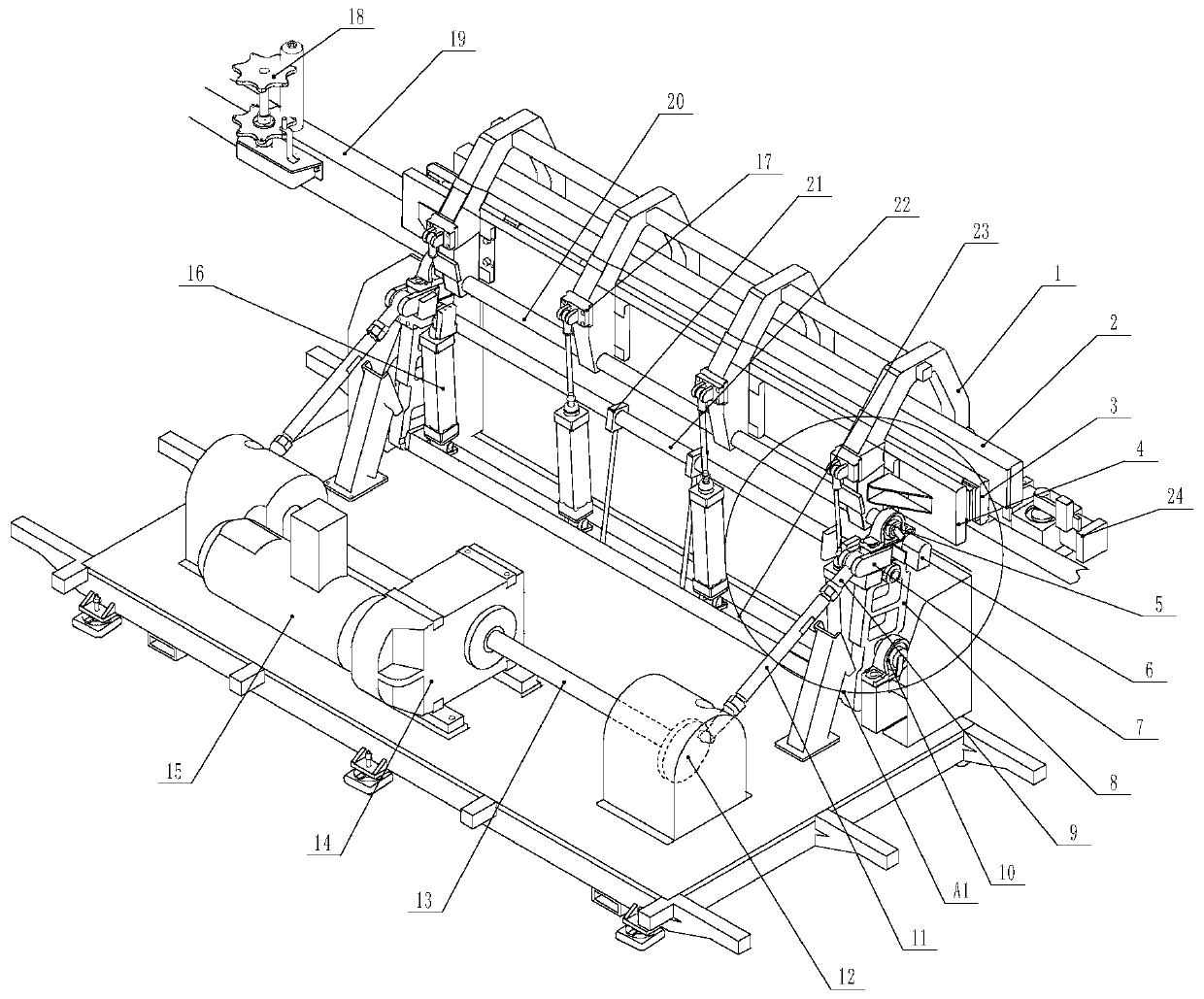 Online swinging device for canned products