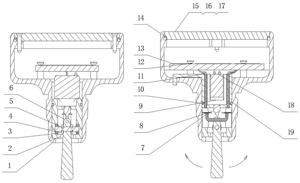 Screw-in type water flow comprehensive indicator for self-generating electricity by utilizing vortex-induced vibration